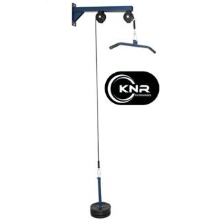 Blue wall mount cable pulley wire gym machine for all workout at home  ( weight not included )