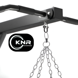 Punching bag wall mount stand with chin up handle (black) Note chain not with product