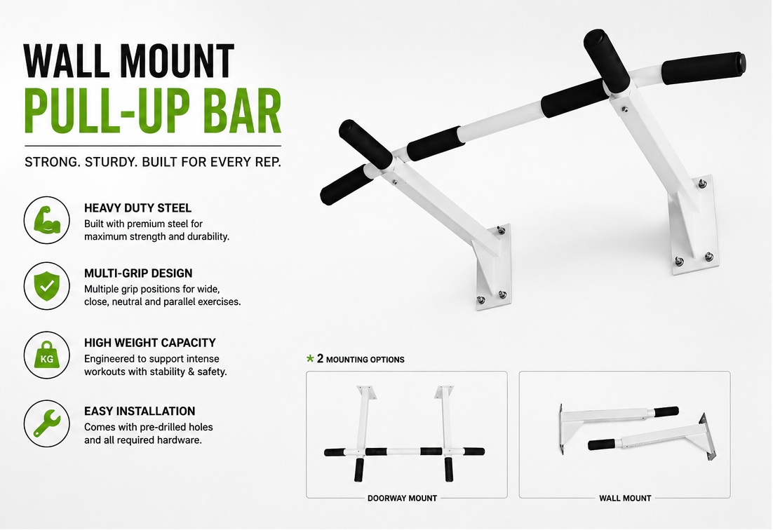 Wall Mounted Pull-Up Bar for Home Gym