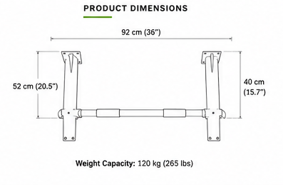 Wall Mounted Pull-Up Bar for Home Gym