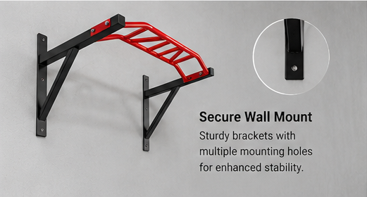 Heavy Duty Wall Mounted Pull-Up Bar for Home Gym