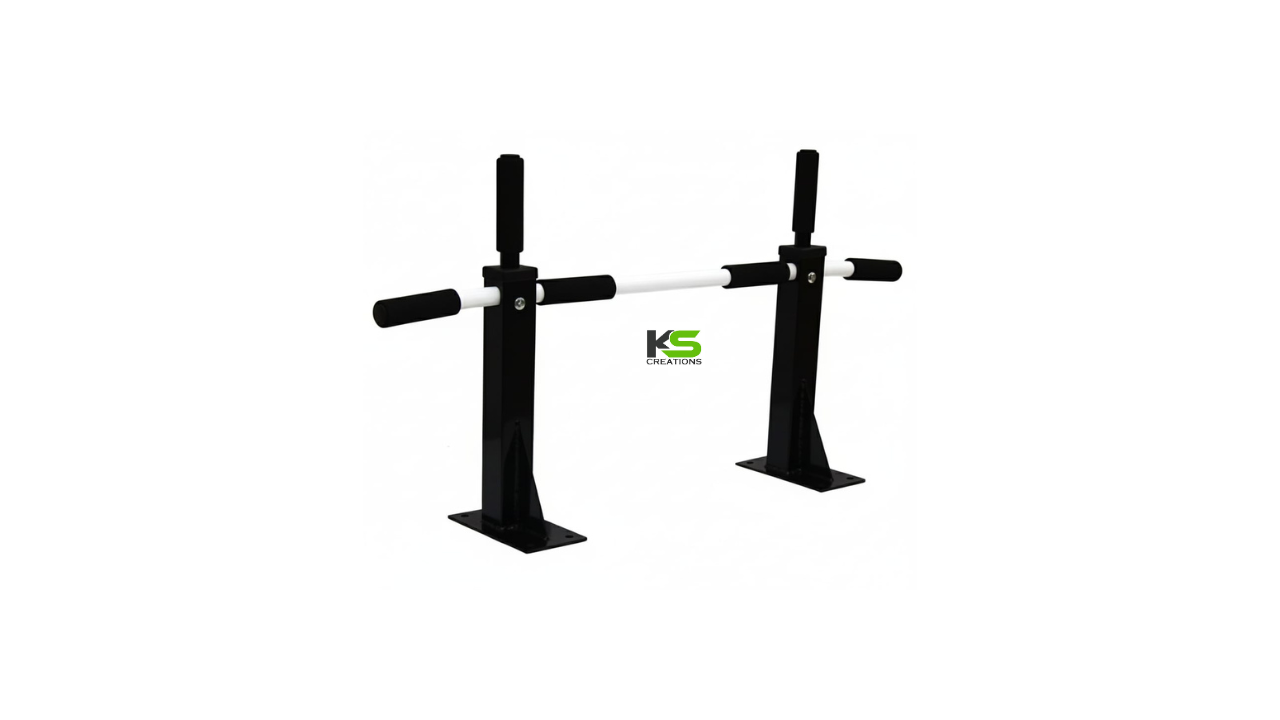 Black & White Simple Chin Up Bar heavy-duty wall mounted pull up bar for home gym workouts by KS Creations
