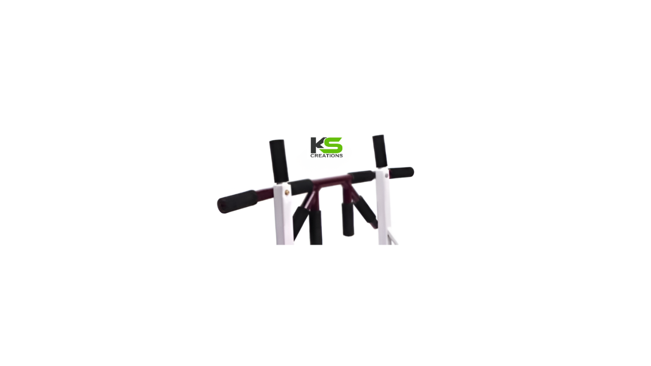 Purple White Multigrip Pull Up Bar wall mounted for home gym