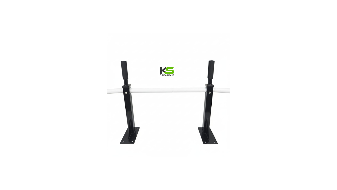 Black & White Simple Chin Up Bar heavy-duty wall mounted pull up bar for home gym workouts by KS Creations