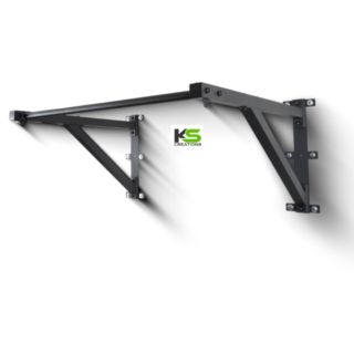 12F Back Support Black Long Patti Heavy Duty Wall Mounted Pull Up Bar for Home Gym Strength Training