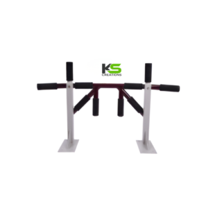 Purple White Multigrip Pull Up Bar wall mounted for home gym