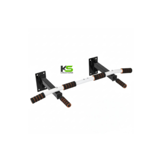 Black & White Simple Chin Up Bar heavy-duty wall mounted pull up bar for home gym workouts by KS Creations