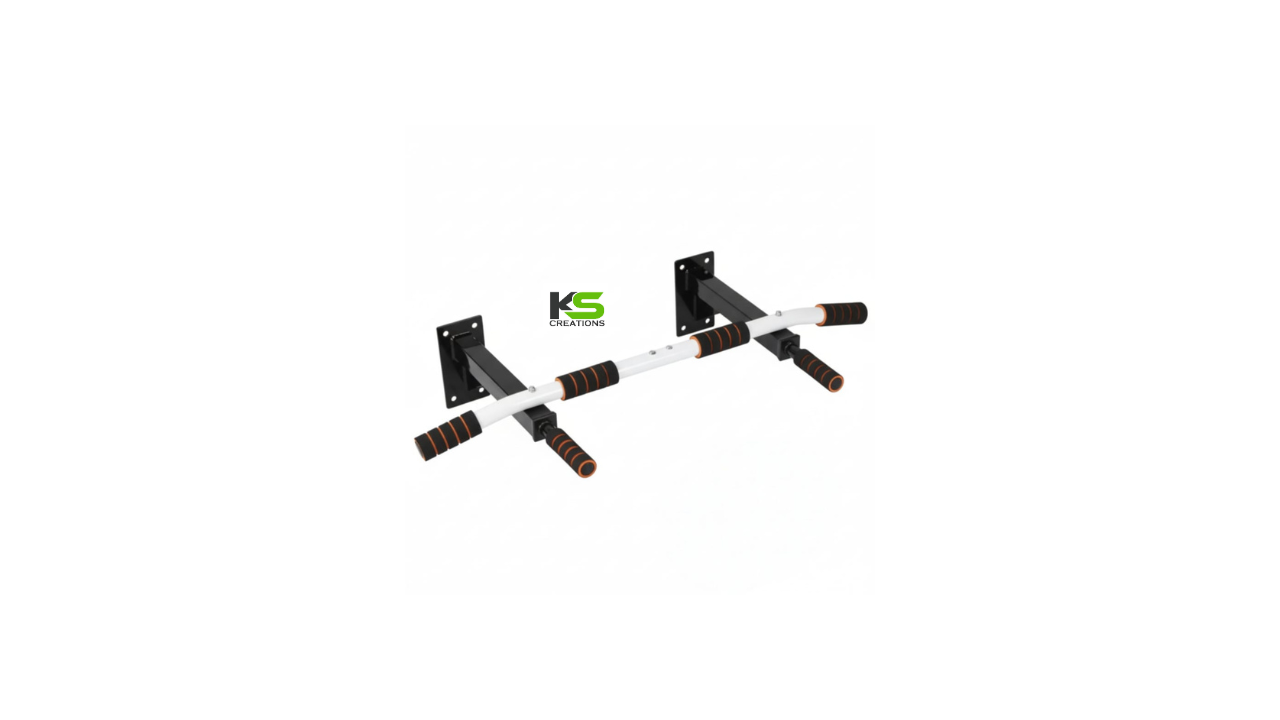 Black & White Simple Chin Up Bar heavy-duty wall mounted pull up bar for home gym workouts by KS Creations