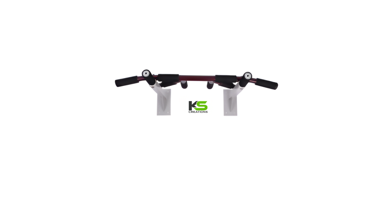 Purple White Multigrip Pull Up Bar wall mounted for home gym