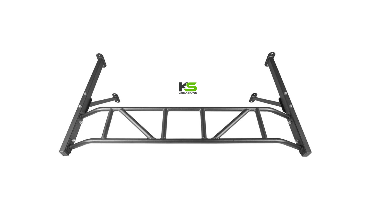 M BAR EXTRA SUPPORT Heavy Duty Wall Mounted Pull Up Bar for Home Gym by KS Creations