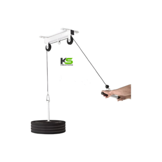 White Ceiling Pulley for Physiotherapy and Home Gym Shoulder Exercise Equipment by KS Creations