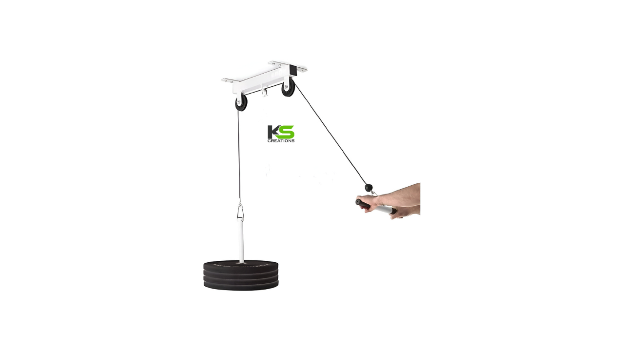 White Ceiling Pulley for Physiotherapy and Home Gym Shoulder Exercise Equipment by KS Creations