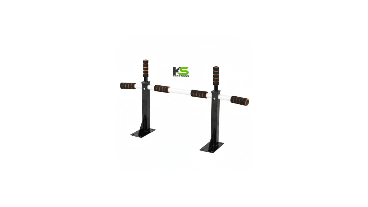 Black & White Simple Chin Up Bar heavy-duty wall mounted pull up bar for home gym workouts by KS Creations