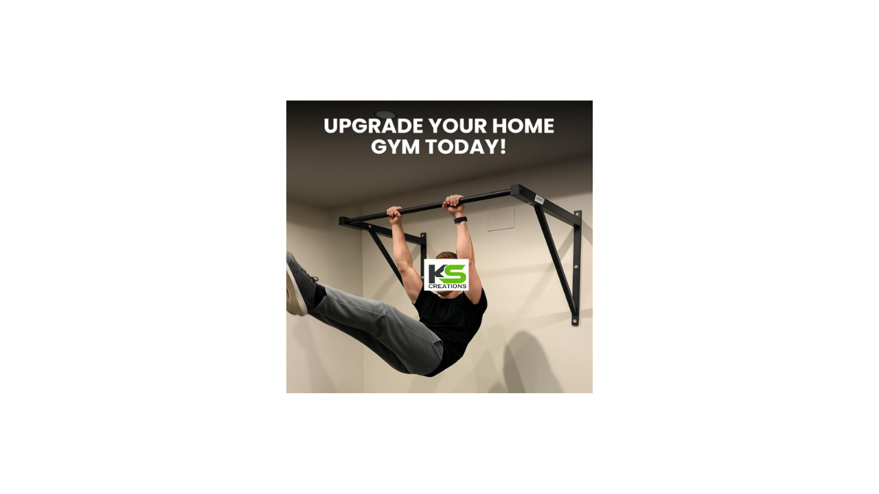 12F Back Support Black Long Patti Heavy Duty Wall Mounted Pull Up Bar for Home Gym Strength Training