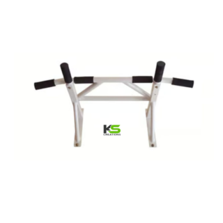 V Shape White Wall Mounted Pull Up Bar with Multi Grip Handles for Home Gym Strength Training