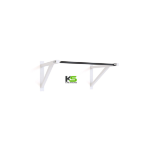 Single Bar White Black Wall, Joist & Ceiling Mounted Heavy Duty Pull Up Bar for Home Gym Strength Training