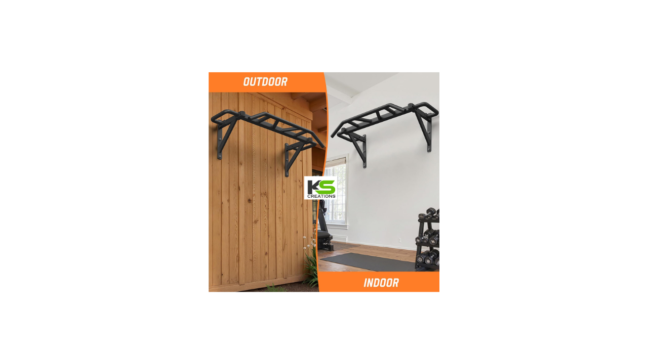 Multi-Mount Pull Up Bar with 14 grip positions for home gym