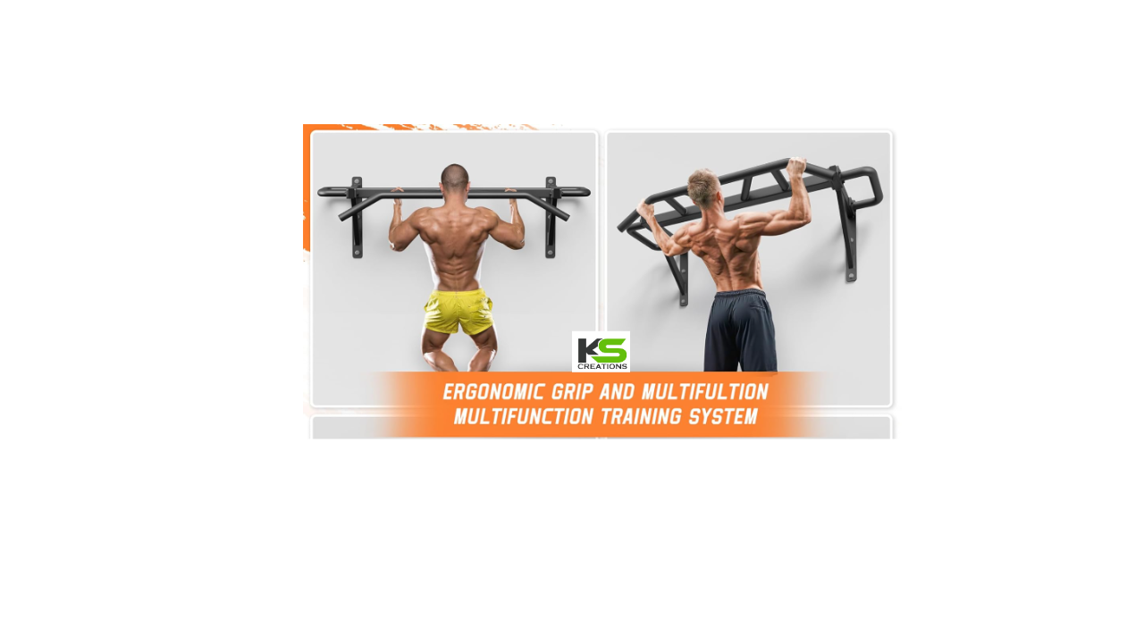 Multi-Mount Pull Up Bar with 14 grip positions for home gym