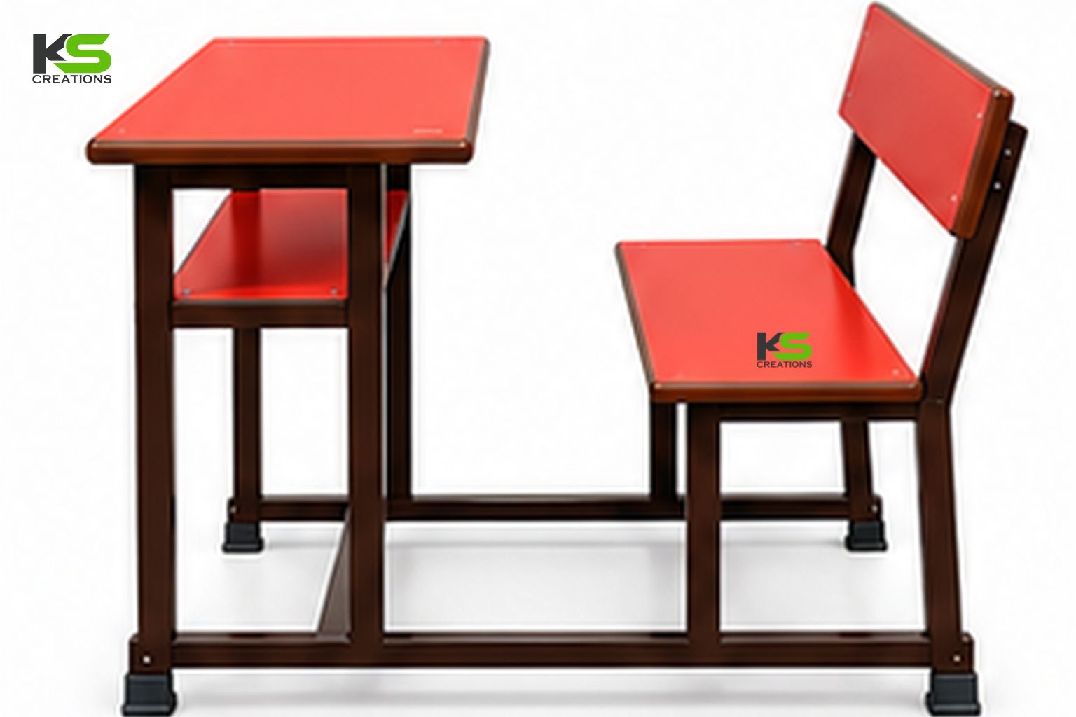2 seater primary school desk with bench