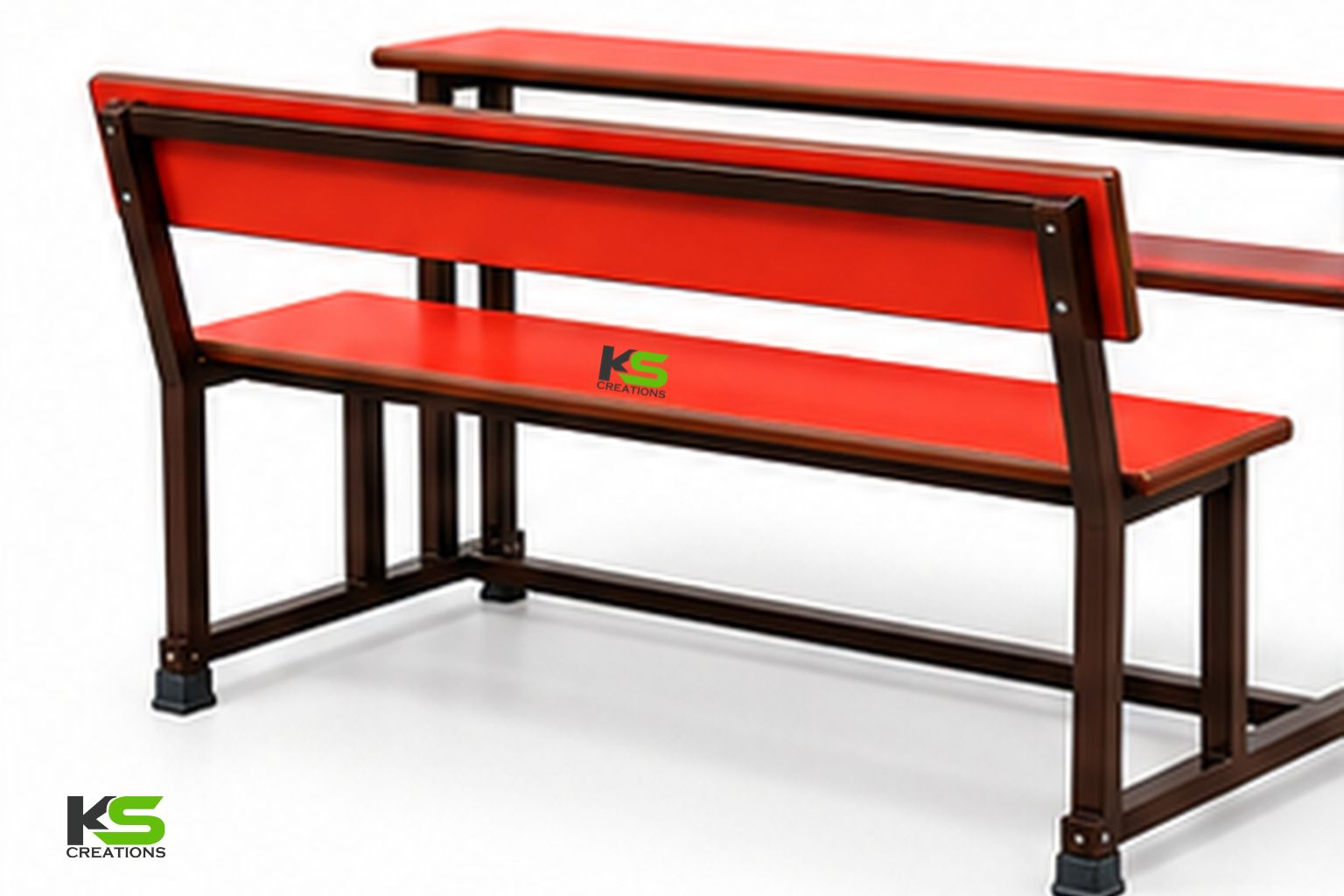 2 seater primary school desk with bench