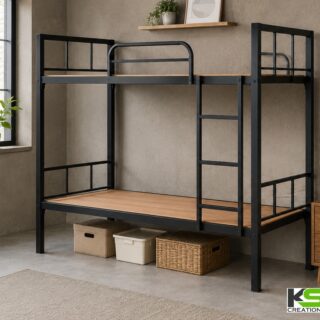Premium Metal Bunk Bed for Hostels & Cottages – 240 KG Capacity, 365 Height, Heavy-Duty Frame